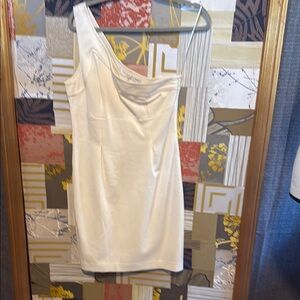 Elegant Cream One-Shoulder Dress